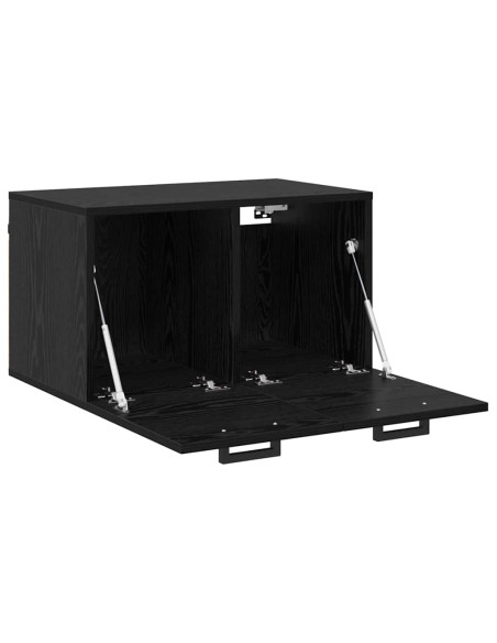 Mobiletto a muro Rovere Nero 60 x 36,5 x 35 cm