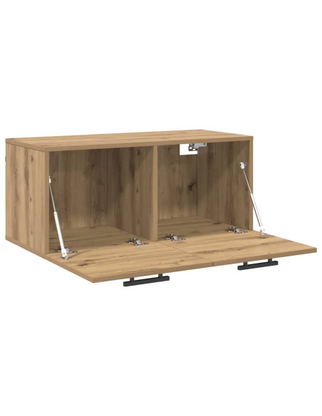 Armadietto a muro rovere artigianale 80 x 36.5 x 35 cm