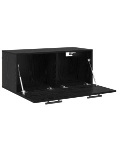 Armadietto a muro Rovere nero 80 x 36.5 x 35 cm