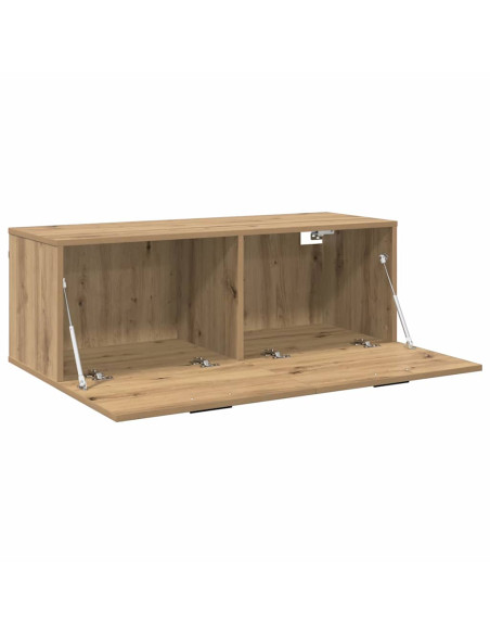 Armadietto a muro rovere artigianale 100 x 36.5 x 35 cm