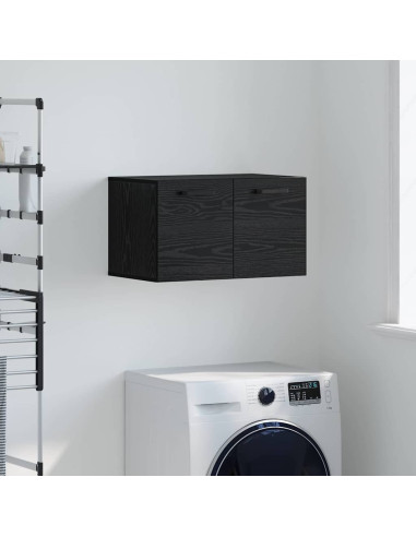 Mobiletto a muro Rovere Nero 60 x 36,5 x 35 cm