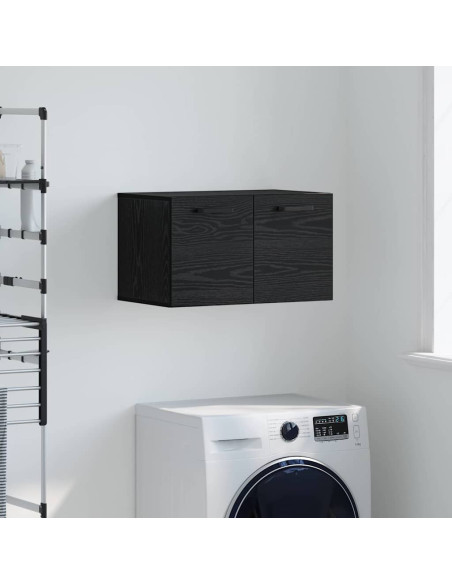 Mobiletto a muro Rovere Nero 60 x 36,5 x 35 cm