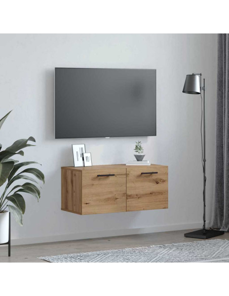 Armadietto a muro rovere artigianale 80 x 36.5 x 35 cm