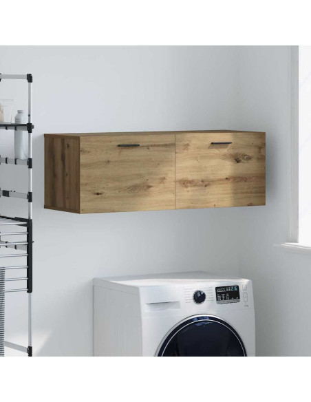 Armadietto a muro rovere artigianale 100 x 36.5 x 35 cm