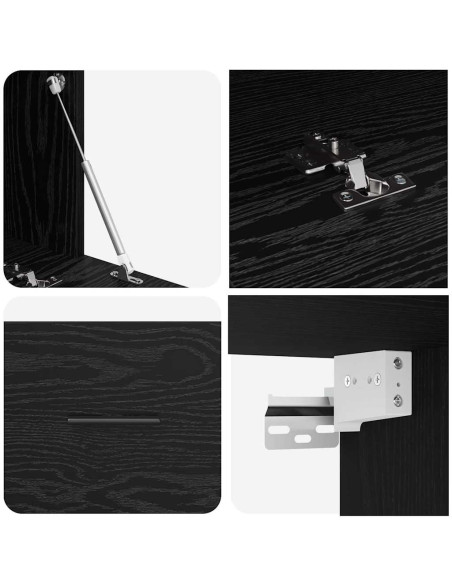 Armadietto a muro Rovere nero 100 x 36.5 x 35 cm