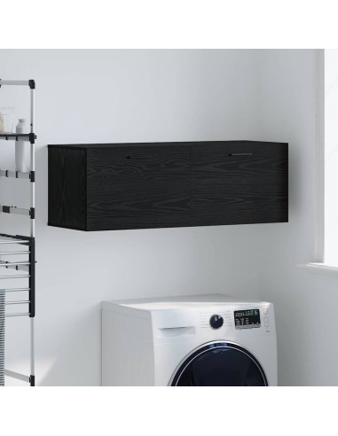 Mobiletto a muro Rovere Nero 100 x 36,5 x 35 cm