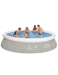 Jilong Piscina Gonfiabile Rotonda Grigia 450 x 122 cm