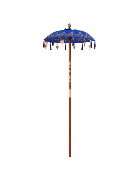 Parasol Balinese Altro Blu x 260 cm Cotone e legno massello