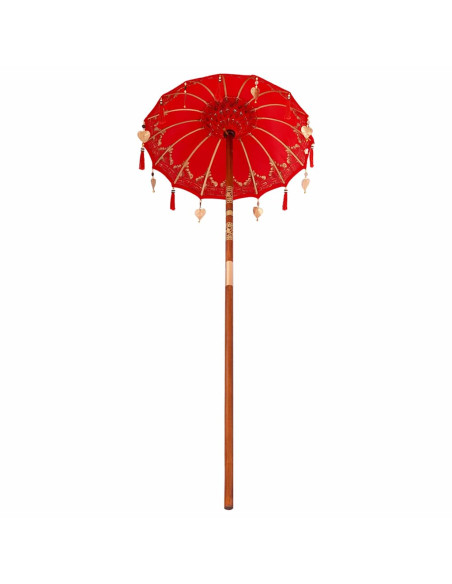Parasol Balinese Altro Rosso x 260 cm Cotone e legno massello