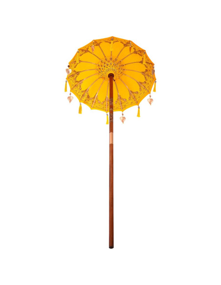 Parasol Balinese Altro Giallo x 260 cm Cotone e legno massello