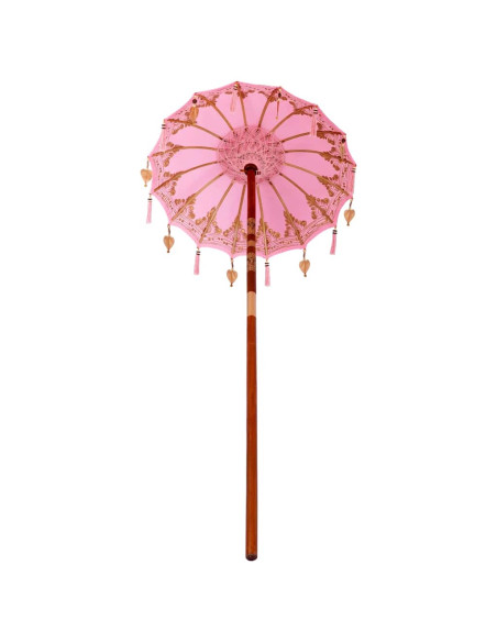 Parasol Balinese Altro Rosa x 260 cm Cotone e legno massello