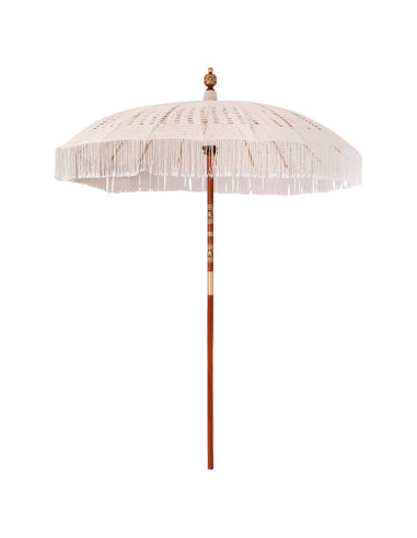 Parasol in macramè Crema 190 x 190 x 260 cm