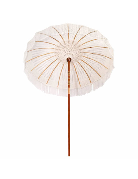 Parasol in macramè Crema 190 x 190 x 260 cm