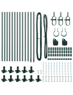 Palo della recinzione 13 pcs Verde Acciaio