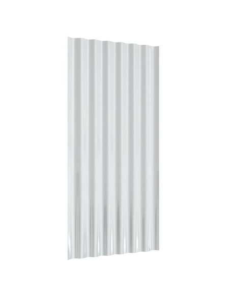 Pannelli Tetto 12pz Acciaio Verniciato Polvere Marrone 80x36 cm