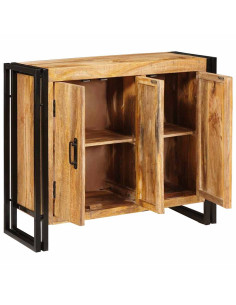 Credenza Marrone 80 x 33 x 70 cm legno massello di mango 2