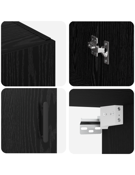 Pensile Rovere nero 69.5 x 34 x 90 cm Legno multistrato