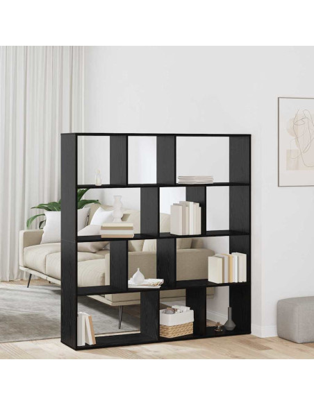 Armadio per Libri Rovere nero 132 x 29 x 141.5 cm