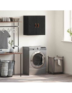 Armadietto a muro Rovere nero 60 x 31 x 60 cm Legno multistrato 2