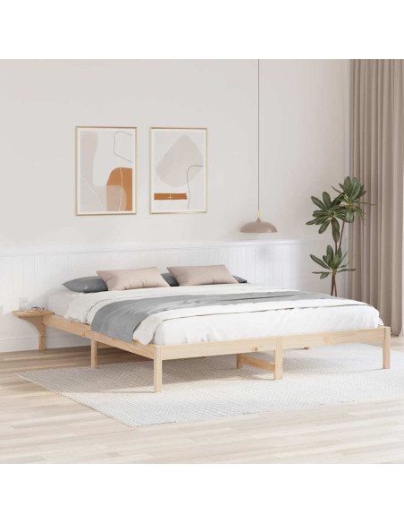 Rete letto con comodini Marrone 180 x 200 cm Marrone