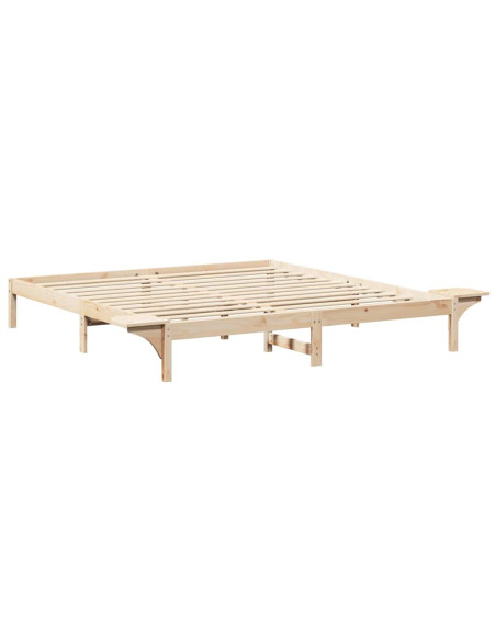 Rete letto con comodini Marrone 180 x 200 cm Marrone