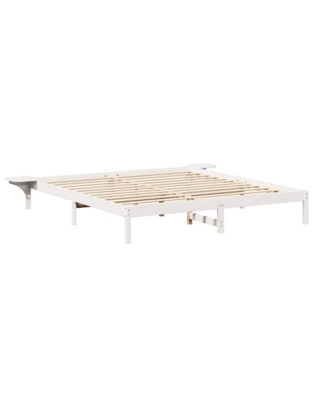 Rete letto con comodini Bianco 180 x 200 cm Bianco