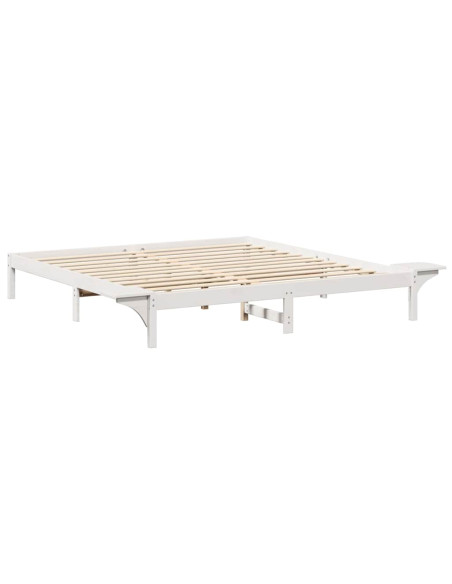 Rete letto con comodini Bianco 180 x 200 cm Bianco
