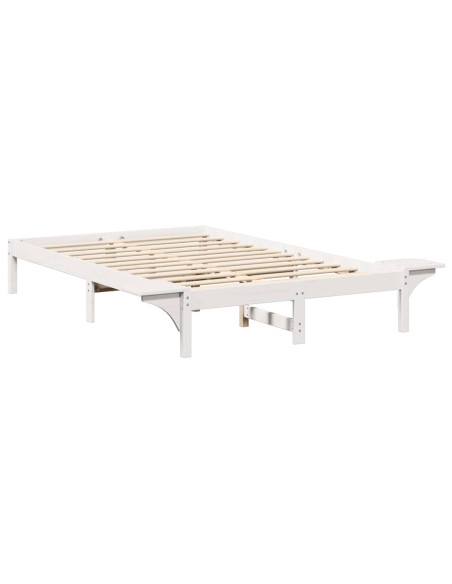 Rete letto con comodini Bianco 120 x 200 cm Bianco