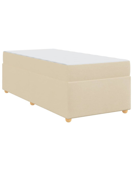 Struttura del letto con materasso Crema 80 x 200 cm Tessuto