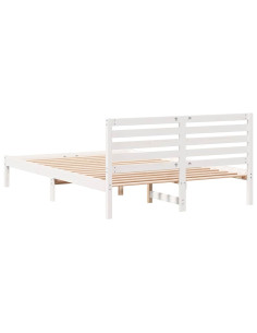 Struttura del letto Bianco 140 x 210 cm Pino massello
