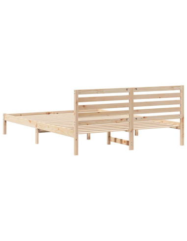 Struttura del letto Marrone 160 x 210 cm Pino massello