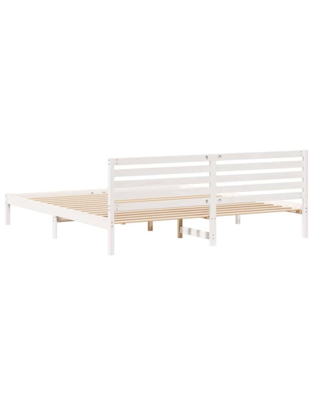 Struttura del letto Bianco 180 x 210 cm Pino massello