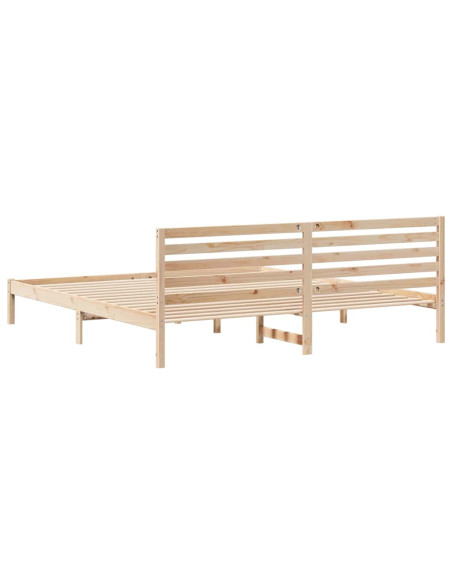 Struttura del letto Marrone 200 x 210 cm Legno di pino massello
