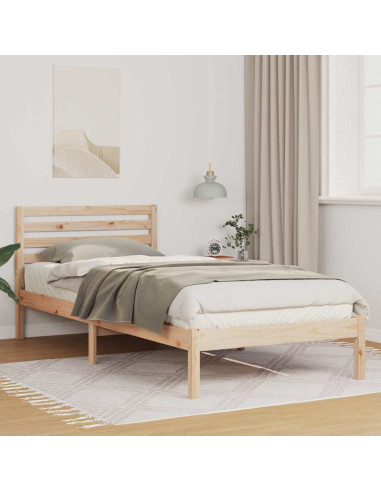 Struttura del letto Marrone 80 x 210 cm Pino massello