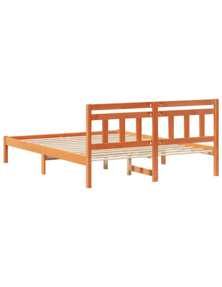 Struttura del letto Marrone 150 x 200 cm Pino massello