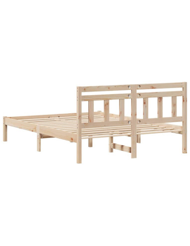 Struttura del letto Marrone 120 x 190 cm Pino massello