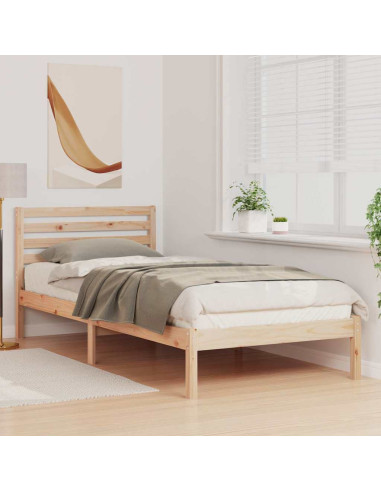 Struttura del letto Marrone 90 x 210 cm Pino massello