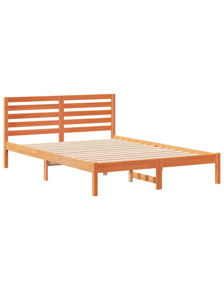 Struttura del letto Marrone cerato 140 x 210 cm Pino massello