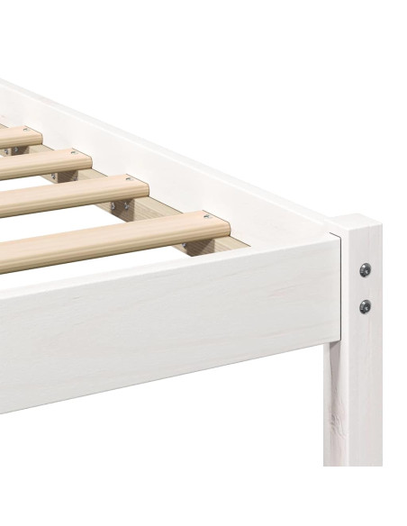 Struttura del letto Bianco 90 x 210 cm Pino massello