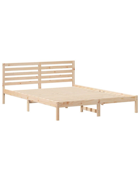 Struttura del letto Marrone 160 x 210 cm Legno di pino massello