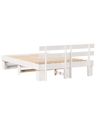 Struttura del letto Bianco 140 x 200 cm Pino massello