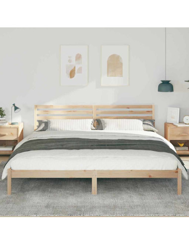 Struttura del letto Marrone 180 x 210 cm Pino massello