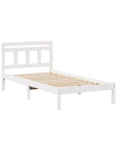 Struttura del letto Bianco 75 x 190 cm Pino massello
