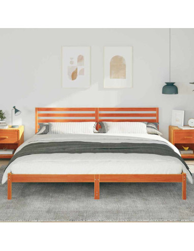 Struttura del letto Marrone cerato 180 x 210 cm Pino massello