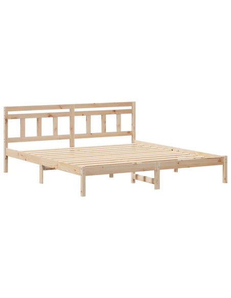 Struttura del letto Marrone 200 x 200 cm Legno di pino