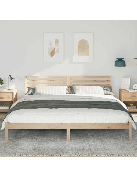 Struttura del letto Marrone 200 x 210 cm Legno di pino massello