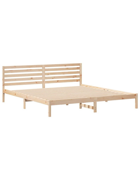 Struttura del letto Marrone 200 x 210 cm Legno di pino massello