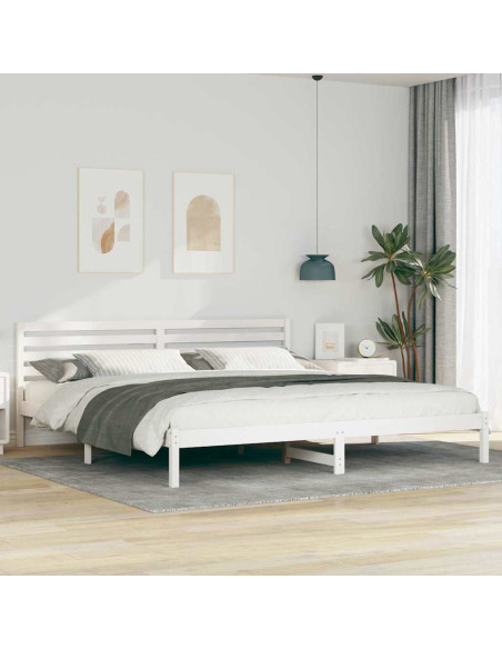 Struttura del letto Bianco 200 x 210 cm Pino massello