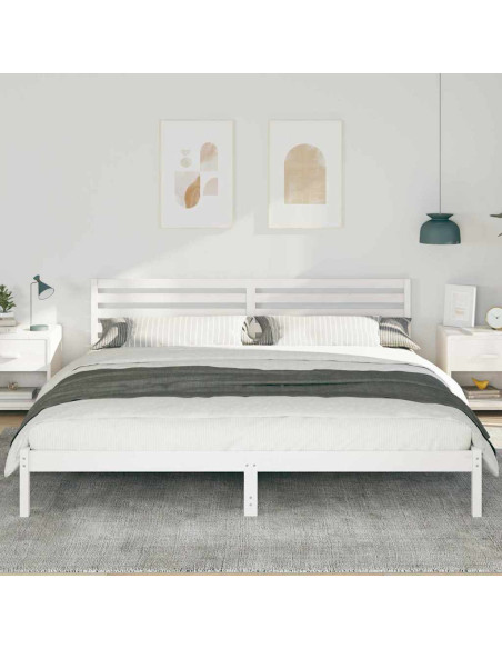 Struttura del letto Bianco 200 x 210 cm Legno di pino massello