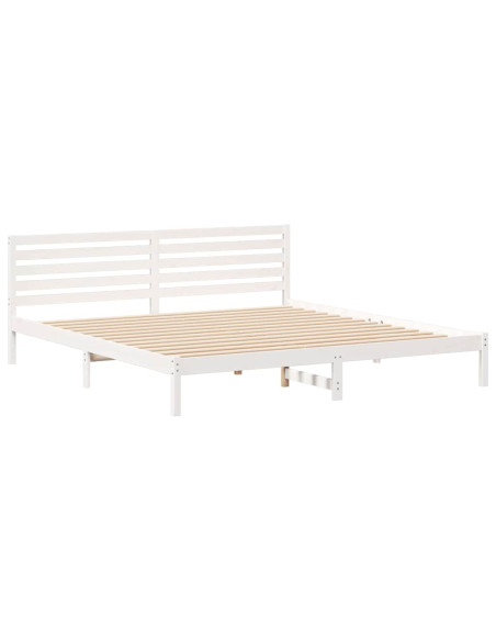 Struttura del letto Bianco 200 x 210 cm Legno di pino massello